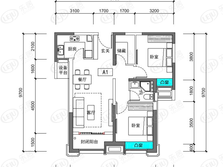 麦积上河郡 澜岸户型图公布 94~137㎡约5900元/㎡