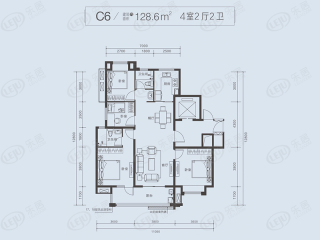 城投融创国博城C6户型图