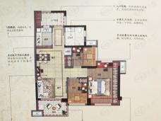 万科金域学府3室2厅1卫户型图