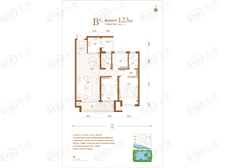 天鹭·清林雅筑B户型户型图