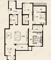 国宝华府2期4室2厅2卫户型图