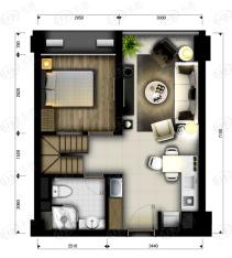 和达自由港物流1号楼B户型一楼户型图